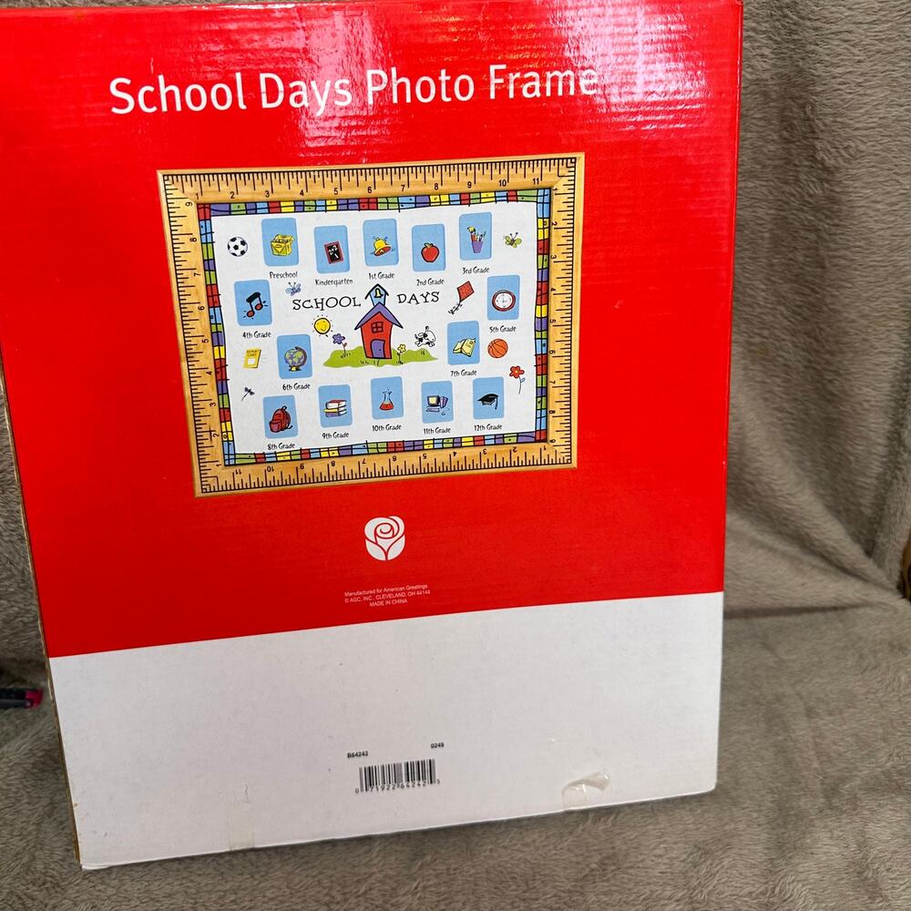 School Days Photo Frame K-12 Keepsake Wooden Ruler Frame Graduation Gift - Picture 5 of 6